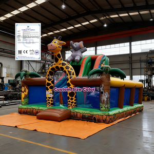 Động vật chủ đề ngoài trời thương mại Inflatable nhảy lâu đài <span class=keywords><strong>bouncy</strong></span> với bóng Pit cho trẻ em Inflatable thư bị trả lại Nhà trượt Combo - Product Image 1