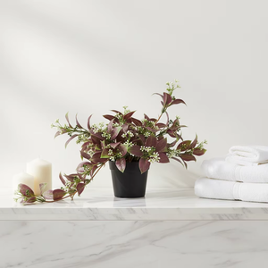 Planta Artificial Colgante en Maceta, Follaje Artificial con Capullos de Flores para Decoración de Interiores, Hogar y Oficina, Múltiples Colores - Product Image 3
