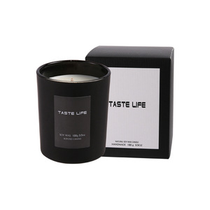 Candela Profumata in Cera di Soia in Bicchiere di Vetro Nero, Regalo Artigianale con Fragranza Aromaterapica per Casa e Decorazione - Product Image 5