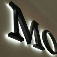 Letrero para Edificio Comercial, Diseño de Letrero con Nombre de Tienda, Logotipo de Marca 3D Personalizado, Letras LED Iluminadas, Letrero Frontal para Negocio