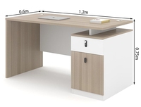 Bureau moderne simple en bois Table d'ordinateur en fer Tiroir modulaire Bureau à domicile Meubles de chambre à coucher Petits espaces Utilisation en gros