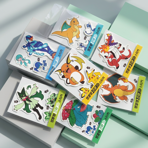 Emblem Evolution Anime Animal Stickers Synthetic Paper Matte Varnishing Random Design Korean Kids Stationery School Decoration - Product Image 2