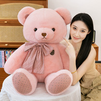 Grand ours en peluche mignon, jouet en peluche géant doux avec nœud papillon pour les magasins de cadeaux en gros et les importateurs