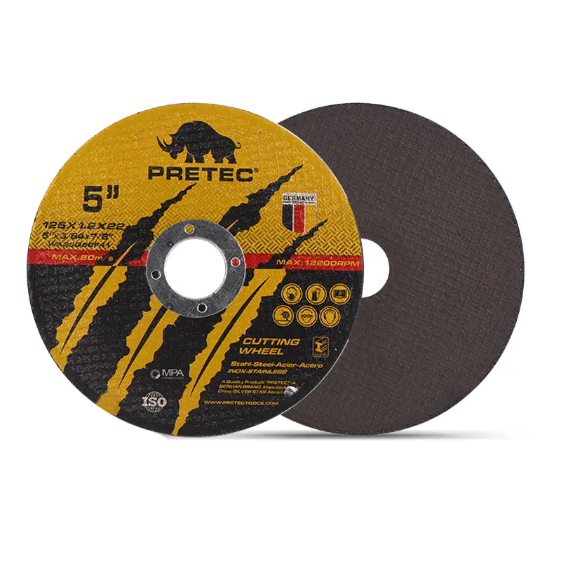 PRETEC 5 "125mm herramientas abrasivas afiladas disco de corte para rueda de corte SS de hierro metálico