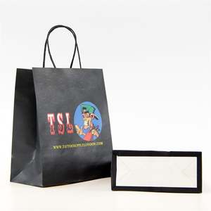 Sac d'emballage en papier kraft imprimé de luxe personnalisé en gros KM, sac de shopping, sac cadeau avec poignée en papier torsadé - Product Image 3