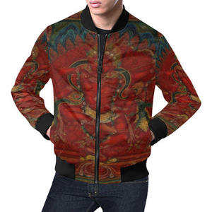 Men sublimation Bomber Jacket with Stand Collar and Front Pocket High Quality jacket for men customized Waterproof Custom Made - Product Image 1