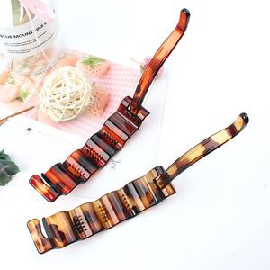 Nouveau Acétate Imprimé Léopard Ambre Style Coréen Twist Ponytail Clip Vertical Grande <span class=keywords><strong>Boucle</strong></span> Simple pour Enfants Fabricant En Gros - Product Image 4