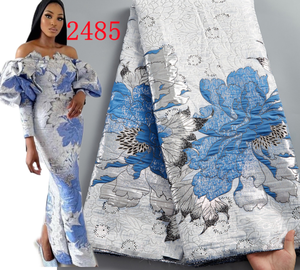Tessuti in Pizzo Broccato Africano di Alta Qualità, Tulle Damascato, Pizzo Jacquard Nigeriano e Francese per Cucire Abiti da Donna 2485 - Product Image 1