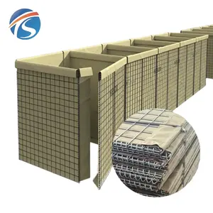 Defensive bastion sand retaining wall defensive barrier fence, cheap price security defensive barriers blast walls