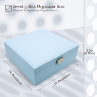 Boîte à bijoux en velours multifonction, coffre-fort à deux couches pour femmes et filles, boîte-cadeau