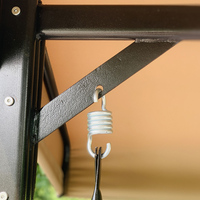 Lit balançoire d'extérieur en acier forgé de haute qualité avec auvent pour la plage, le balcon ou le jardin