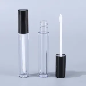 Botol Lip Gloss 6ml tanpa Logo, plastik bulat Unik Mewah