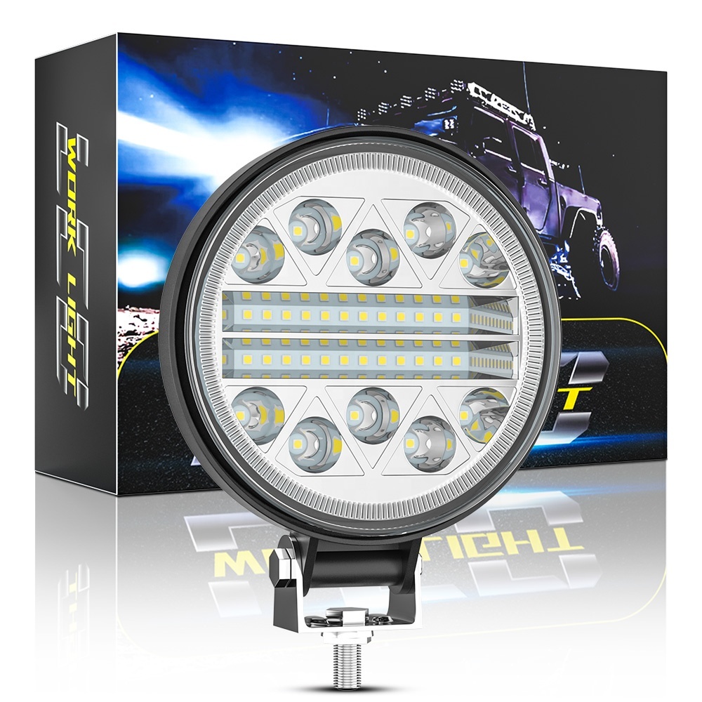 DXZ 4-Inch 102W 34LED CE ROHS Certified Work Light New Off-Road Spot/Flood LED Truck/Car/Boat/Tractor/4X4 Wrangler 9-80V 1-Year
