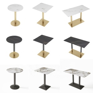 Modern Rock Plate <strong>Table</strong> and Chair Restaurant Furniture Coffee Shop Fast Food Snack Bar <strong>Canteen</strong> Dining Chair Combination - Product Image 3