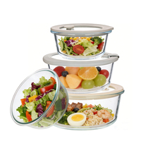 Contenants de stockage alimentaire en verre avec couvercles, étanches et hermétiques, pour la préparation des repas, les restes, lavables au lave-vaisselle, boîte à lunch
