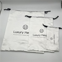 Pochette de luxe personnalisée en satin avec cordon de serrage pour perruques, extensions capillaires, vêtements en soie épaisse, chaussures, portefeuilles, cadeaux – Sac de rangement anti-poussière doux