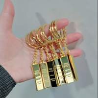 Porte-clés en barre d'or métallique à prix le plus bas en métal doré de qualité