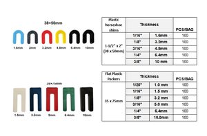 Cales en plastique, entretoises en forme de fer à cheval <span class=keywords><strong>pour</strong></span> fenêtres, entretoises <span class=keywords><strong>pour</strong></span> carrelage, cales en plastique <span class=keywords><strong>pour</strong></span> murs-rideaux, cales <span class=keywords><strong>pour</strong></span> <span class=keywords><strong>vitrage</strong></span> - Product Image 2
