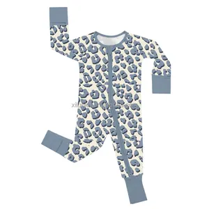 Hot Sell Toddler Infant Boys Girl Zipper Sleepwear Pajamas Organic Bamboo Baby Footie Jumpsuit Romper