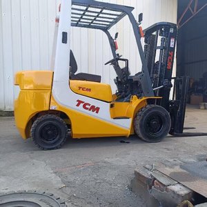 Used TCM 30 Diesel Forklift 3 Tons with Container Mast Hydraulic Side Shifter Solid Tire - Product Image 4