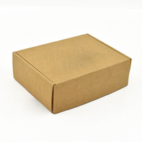 Boîtes d'expédition rigides personnalisées en kraft recyclé marron, doublées d'éponge ondulée, emballage cadeau avec gaufrage et pelliculage mat pour poudre libre