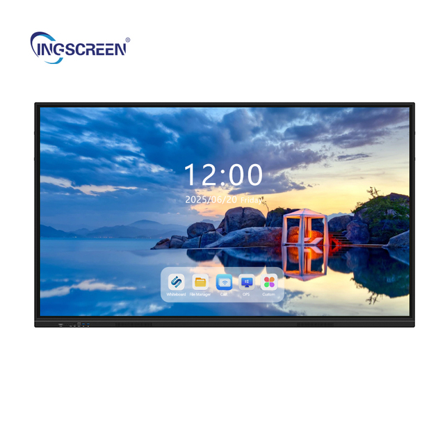 INGSCREEN Android 14 IR Touch 4K Resolution Digital Smart LCD Screen Interactive Whiteboard Flat Panel in Meeting