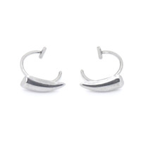 Bijoux de lèvre Halloween style européen-américain, faux anneaux de lèvre en acier inoxydable en forme de croissant de lune, clous non-percants