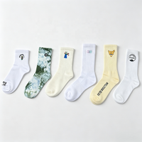 Chaussettes en coton personnalisées en gros, design sur mesure, broderie jacquard, impression par lots, logo personnalisé, chaussettes de Pilates