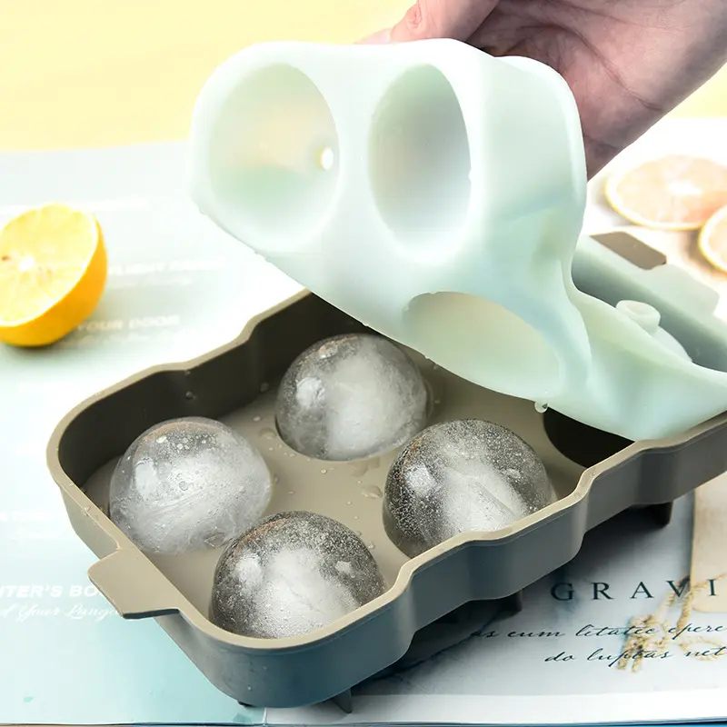 WEIMU ball Ice Maker Mold Ball Tray Cake Candy Tools Kitchen Gadgets 12 Grid 3D Silicone Whiskey Ice Ball Mold