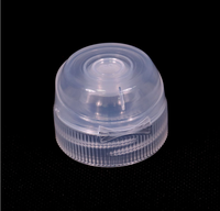 Bouchon à rabat en plastique de 38mm avec valve en silicone Bouchon à vis transparent 38/400 couvercles en plastique pour bouteille d'eau de sport