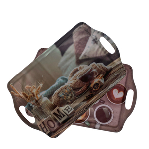 <span class=keywords><strong>Plateau</strong></span> de service à café <span class=keywords><strong>antidérapant</strong></span>, fabrication directe, impression personnalisée, <span class=keywords><strong>plateau</strong></span> à thé rectangulaire en mélamine - Product Image 1