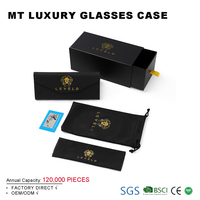 Étuis à lunettes de vue en PU de haute qualité, pliables, portables, en forme de triangle, pour la vente en gros
