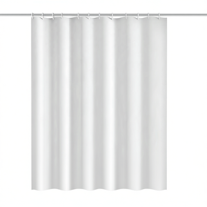 Cortina de Ducha de Vinilo 120x200 Cm Blanca Impermeable para Baño - Product Image 2