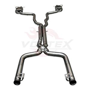Système d'échappement Valvetronic en acier inoxydable Vortex pour Mercedes C63 AMG W205 V8 avec quatre sorties de silencieux argentées Mod - Product Image 6