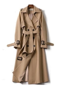 Vente en Gros Printemps 2026 Nouvelle Collection <span class=keywords><strong>Manteau</strong></span> Femme <span class=keywords><strong>D</strong></span>écontracté Ample Style Britannique Populaire, Col Tailleur, Coupe-Vent Long <span class=keywords><strong>au</strong></span>-<span class=keywords><strong>dessus</strong></span> du Genou - Product Image 6