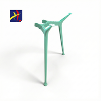 Support de poste de travail moderne réglable, matériel de bureau, cadre en alliage d'aluminium, pieds de table trépied chromés noirs, utilisation hôtelière