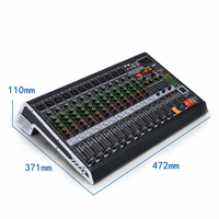 Console de mixage audio professionnelle SIVG MC-12, 12 canaux, 16 effets DSP, contrôleur DJ/console de mixage audio pour petits spectacles, diffusion en direct