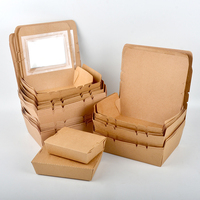 Emballage en papier kraft jetable écologique personnalisé Senang avec laminage mat pour boîte de poulet frit et de frites
