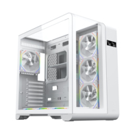 Casing Gaming PC kosong OEM ODM kustom Casing komputer grosir kabinet ATX Panel depan Panel Digital Casing Gaming