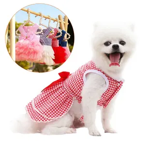 Vestido de verano de lujo para perros, camisa para boda