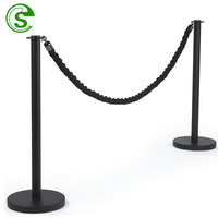 Barrière de gestion de file d'attente en acier inoxydable avec corde de couleur personnalisée pour hall d'exposition et banque