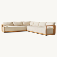 Ensemble de canapés d'extérieur de luxe pour cour de villa, mobilier de jardin et de terrasse, résistant à l'eau, pour villas de loisirs