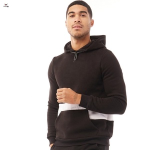 Survêtements de jogging unisexes en molleton de coton respirant avec capuche, à rayures latérales gaufrées et personnalisables – Vente en gros - Product Image 2