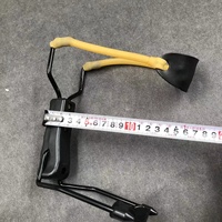 Lance-pierre de chasse d'extérieur à bande unique, poignée moulée pliable, étui en cuir, arc et flèche, lance-pierre à arc recurve, catapulte