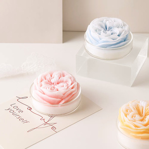 <span class=keywords><strong>Vela</strong></span> Aromática Creativa de Cera de Soja <span class=keywords><strong>con</strong></span> Forma de Rosa en Frasco de Vidrio, Éxito de Ventas al Por Mayor - Product Image 3