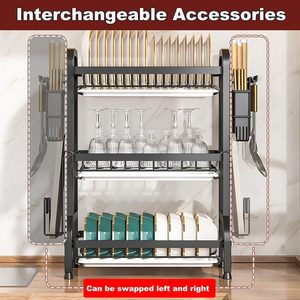 <b>Kitchen</b> <b>Racks</b> Dishes <b>Storage</b> <b>Racks</b> Countertops Drain Chopsticks Knife <b>Racks</b> Multifunctional Bowl Cabinets - Product Image 5