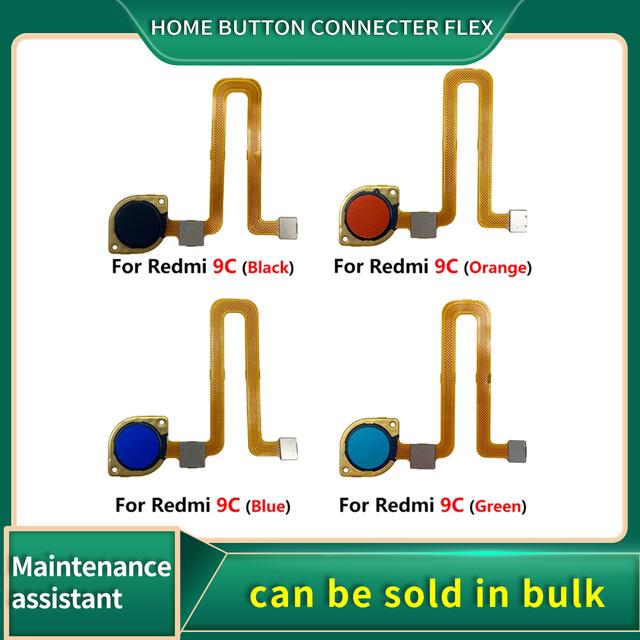 Original Home Button Fingerprint Sensor For Xiaomi Redmi 9C 10 10Prime Scanner Touch ID Connecter Flex Parts replacement tools