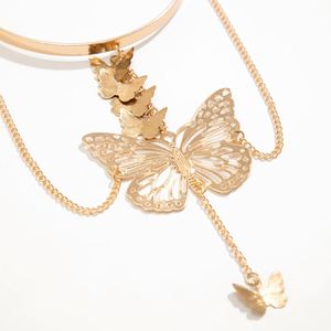 Bracelet en alliage de style de rue bijoux ouvert main frangée chaîne pendentif bracelet de bras - Product Image 4