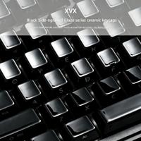 XVX Keycaps Pure White 120 touches, légendes gravées en haut, en céramique, pour claviers à interrupteurs magnétiques, idéal pour un cadeau
