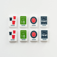 Amerikanische Mahjong-Steine Ole Miss University of Mississippi 160 Einlagige Acryl-Gravierte Reise-Westwind Weiße Mahjong-Set